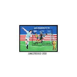 Stamps from CAMBODIA - 1992 FIFA WORLD CUP OF FOOTBALL / SOCCER  - MIN. SHEET CTO