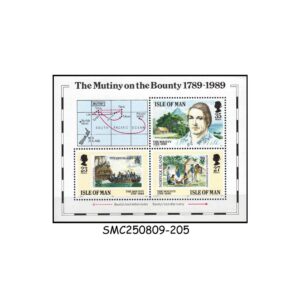 Stamps from ISLE OF MAN - 1989 THE MUTINY ON THE BOUNTY 1789-1989 - MIN. SHEET MINT NH