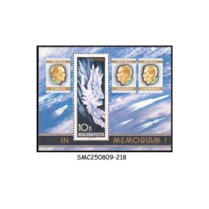 Stamps from HUNGARY - 1968 IN MEMORIAM - ASTRONAUTS KILLED IN ACCIDENTS / SPACE - MIN. SHEET MINT NH