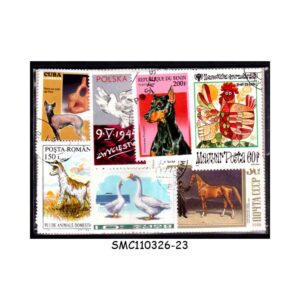 COLLECTION OF PET / FARM ANIMALS STAMPS FROM DIFFERENT COUNTRIES - 50V - USED