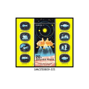 Stamps from HUNGARY - 1976 VIKING 1 / SPACE RESEARCH - MIN. SHEET MINT NH