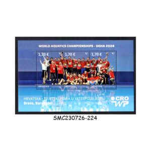 Stamps from CROATIA - 2024 WORLD AQUATIC CHAMPIONSHIP DOHA / WATER POLO SPORTS - MIN. SHEET MINT NH