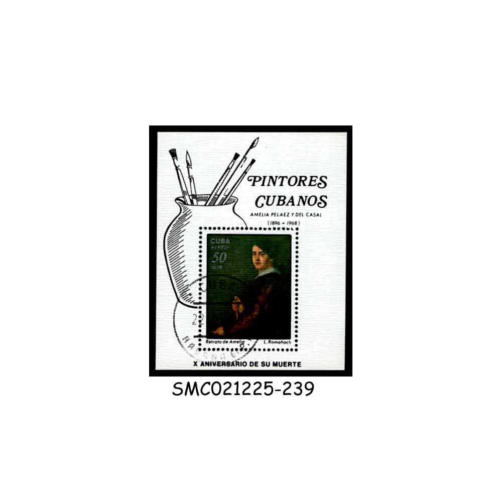 Stamps from CUBA - 1978 CUBAN PAINTERS. AMELIA PELAEZ DEL CASAL / PAINTING - MIN. SHEET - CTO
