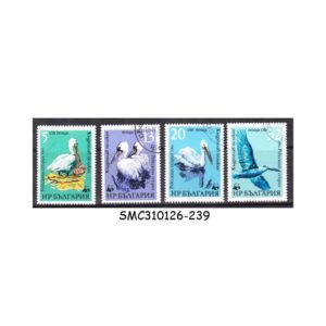 Stamps from BULGARIA - 1984 BIRDS PELICANS - 4V - CTO