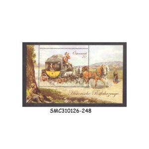 Stamps from AUSTRIA - 2013 HISTORIC POSTAL VEHICLES - MIN. SHEET MINT NH