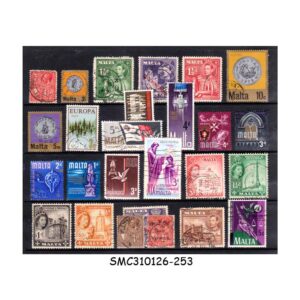 Stamps from MALTA - SELECTED KGV, KGVI & QEII STAMPS - 25V - USED