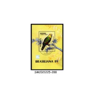 Stamps from NICARAGUA - 1989 BRASILIANA `89 / PARROT BIRD - MIN. SHEET CTO
