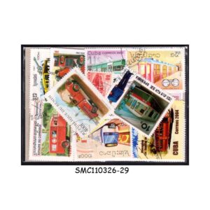 COLLECTION OF TRANSPORTATION STAMPS FROM DIFFERENT COUNTRIES - 50V - USED