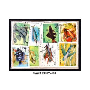 COLLECTION OF FISH / MARINE LIFE STAMPS FROM DIFFERENT COUNTRIES - 50V - USED