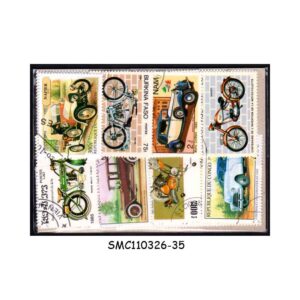 COLLECTION OF MOTORCYCLE STAMPS FROM DIFFERENT COUNTRIES - 50V - USED