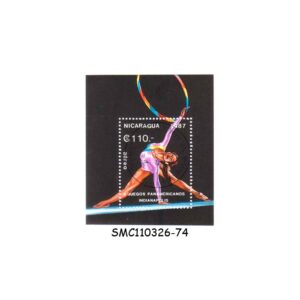 Stamps from NICARAGUA - 1987 10th PAN-AMERICAN GAMES / SPORTS - MIN. SHEET MINT NH