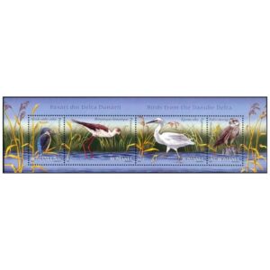 Stamps from ROMANIA - 2009 BIRDS OF THE DANUBE - MIN. SHEET MINT NH