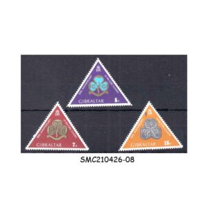 Stamps from GIBRALTAR - 1975 50th ANNIVERSARY OF THE GIRL GUIDES / SCOUTS - 3V MINT NH