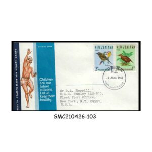 Stamps from NEW ZEALAND - 1966 HEALTH STAMPS / BIRDS - FDC