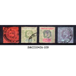 Stamps from STRAITS SETTLEMENTS - 1902 SELECTED KEDVII STAMPS - 4V - USED