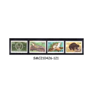 Stamps from SRI LANKA - 1994 CENTENARY OF SRI LANKA'S NATURE SOCIETY / WILDLIFE / ANIMALS - 4V MINT NH