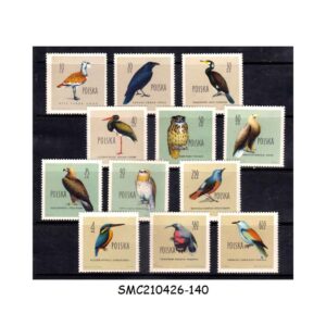 Stamps from POLAND - 1960 PROTECTED BIRDS IN POLAND - 12V - MINT NH