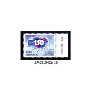 Stamps from MONACO - 2024 150 YEARS OF UNIVERSAL POSTAL UNION / UPU - 1V MINT NH