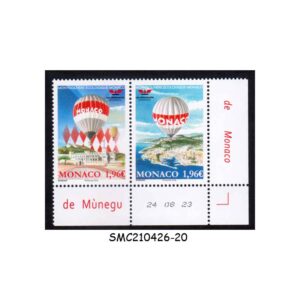 Stamps from MONACO - 2024 ECOLOGICAL HOT AIR BALLOONING IN MONACO - 2V SE-TENANT MINT NH