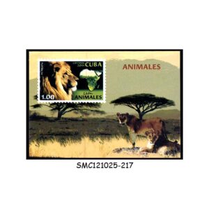 Stamps from CUBA - 2011 LION / WILD ANIMALS - SOUVENIR SHEET MINT NH