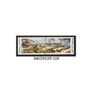 Stamps from MARSHALL ISLANDS - 1990 DELIVERANCE AT DUNKIRK / WORLD WAR II - 2V SE-TENANT MINT NH