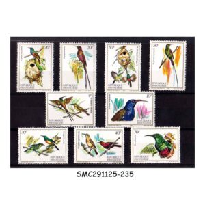 Stamps from RWANDA - 1983 NECTAR DRINKING BIRDS - 9V - MINT NH