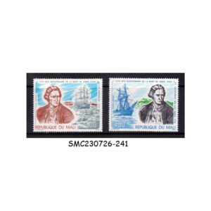 Stamps from MALI - 1979 JAMES COOK DEATH BICENTENARY / SHIPS - 2V - MINT NH