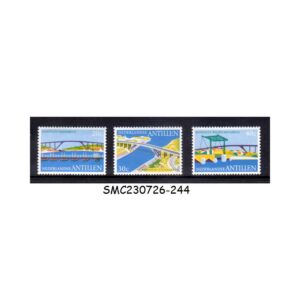 Stamps from NETHERLANDS ANTILLES - 1975 NEW QUEEN JULIANA BRIDGE - 3V - MINT NH