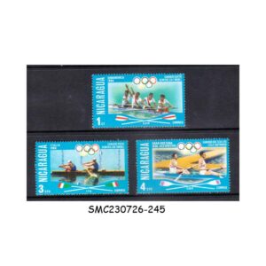 Stamps from NICARAGUA - 1976 OLYMPIC GAMES / ROWING - 3V - MINT NH