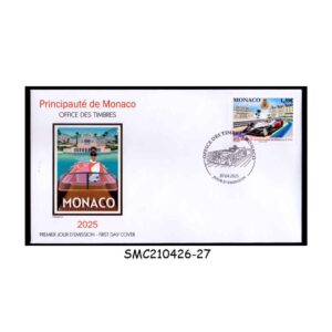 Stamps from MONACO - 2025 10 YEARS OF MONACO E-PRIX / AUTO RACE / CAR - FDC
