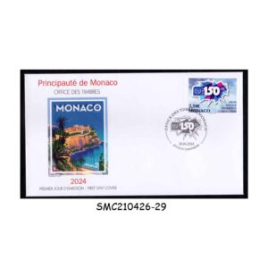 Stamps from MONACO - 2024 150 YEARS OF UNIVERSAL POSTAL UNION / UPU - FDC