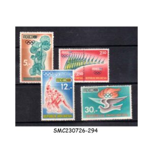 Stamps from INDONESIA - 1968 SUMMER OLYMPIC GAMES MEXICO - 4V - MINT NH