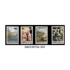 Stamps from NORFOLK ISLAND - 1987-88 BICENTENARY OF NORFOLK ISLAND SETTLEMENT / SHIPS - 4V - MINT NH