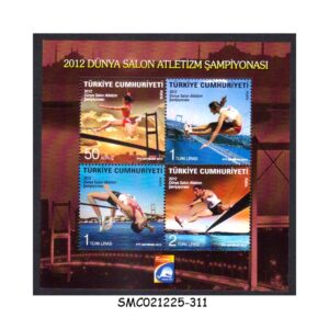Stamps from TURKEY - 2012 WORLD INDOOR ATHLETICS CHAMPIONSHIPS / SPORTS - MIN. SHEET MINT NH