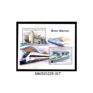 Stamps from TURKEY - 2019 TRAIN STATION : ANKARA - MIN. SHEET MINT NH