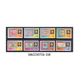 Stamps from RWANDA - 1979 DEATH CENTENARY OF SIR ROWLAND HILL - 8V MINT NH