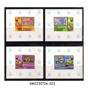 Stamps from CONGO - 1979 DEATH CENTENARY OF SIR ROWLAND HILL - SET OF 4 DELUXE SHEETS MINT NH