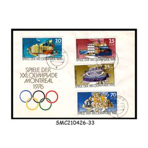 Stamps from GERMANY - 1976 COVER WITH SUMMER OLYMPIC GAMES MONTREAL STAMPS - CANCL.
