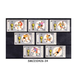 Stamps from MONGOLIA - 1990 WORLD CUP OF FOOTBALL ITALIA '90 - 7V MINT NH