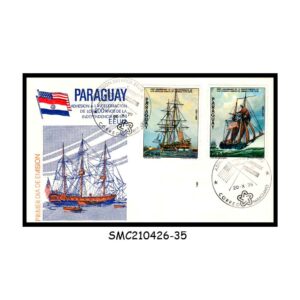 Stamps from PARAGUAY - 1975 UNITED STATES BICENTENARY / SHIPS - FDC