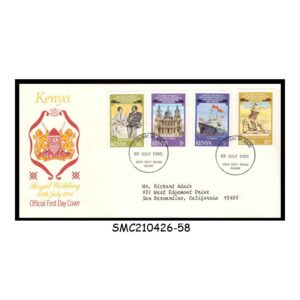 Stamps from KENYA - 1981 ROYAL WEDDING - FDC