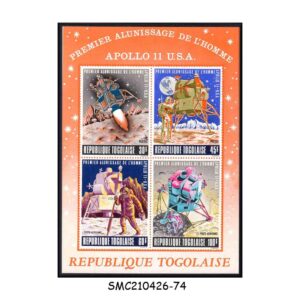 Stamps from TOGO - 1969 1st MAN ON THE MOON / SPACE - MIN. SHEET MINT NH IMPERF!!!