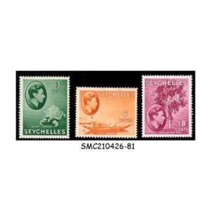 Stamps from SEYCHELLES - 1938 KGVI SG#136, 137 & 139c - 3V - MINT HINGED
