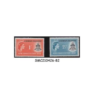 Stamps from CAYMAN ISLANDS - 1959 NEW CONSTITUTION QEII - 2V - MINT NH