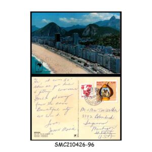 Stamps from BRAZIL - 1978 PICTURE POSTCARD to USA with STAMPS