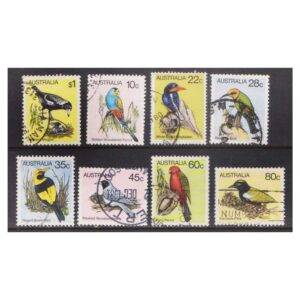 Stamps from AUSTRALIA - 1980 BIRDS - 8V - USED