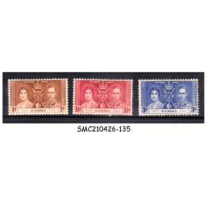 Stamps from GAMBIA - 1937 KGVI CORONATION - 3V - MINT HINGED