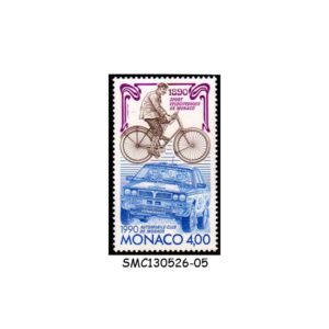 Stamps from MONACO - 1990 100 YEARS of AUTOMOBILE CLUB OF MONACO / CARS & BICYCLES - 1V - MINT NH