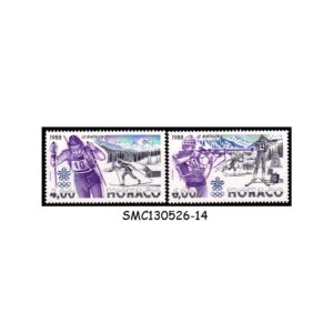 Stamps from MONACO - 1988 WINTER OLYMPIC GAMES CALGARY - 2V MINT NH