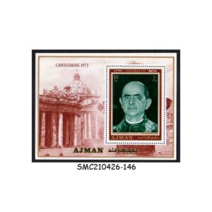 Stamps from AJMAN - 1971 CHRISTMAS / POPE PAUL VI - MIN. SHEET MINT NH